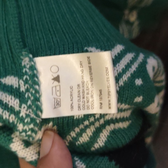 Tipsy Elves ugly Christmas sweater gnome with axe 🪓 - Picture 4 of 4